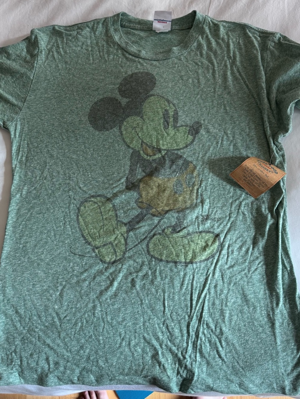 Heather Green Mickey Mouse Graphic Tee